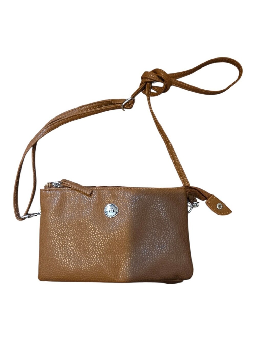 Women's Stone Moutain Faux Leather Tan Crossbody Bag with Adjustable Strap